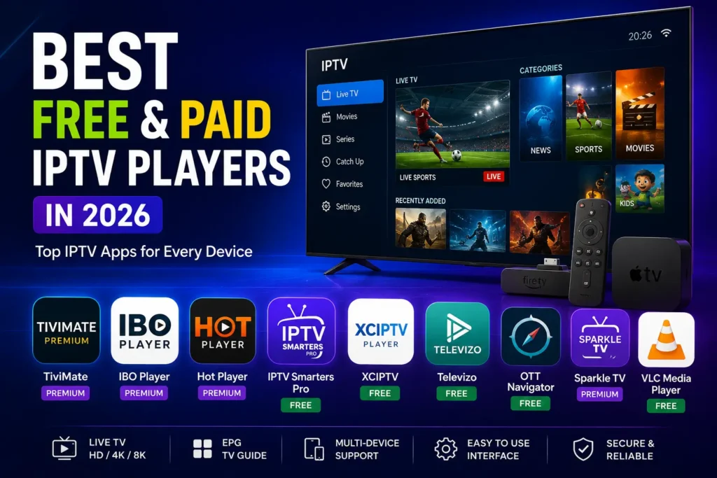 Best Free & Paid IPTV Players in 2026