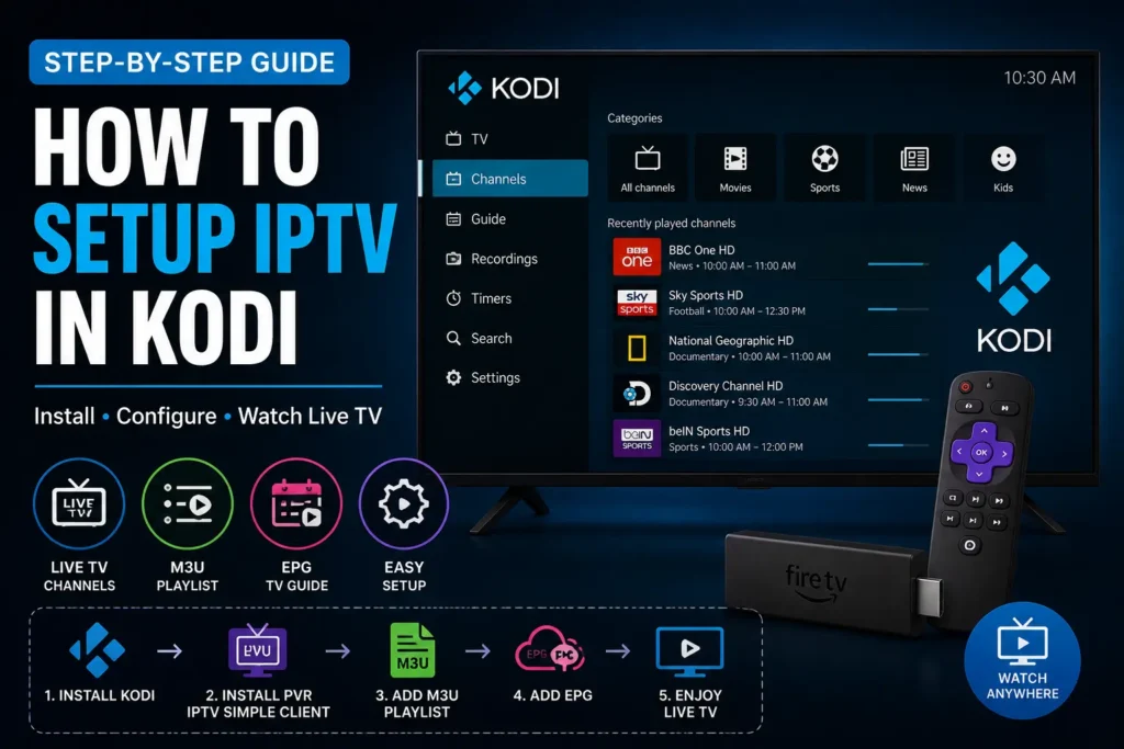 How to Set Up IPTV in Kodi (Complete Guide 2026)